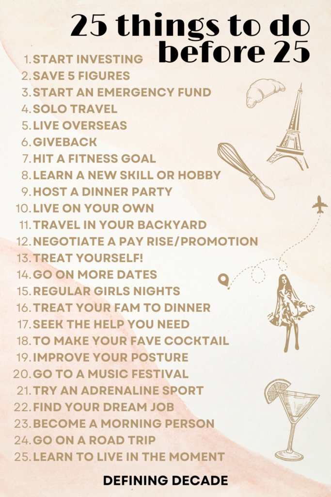 25 Before 25 List