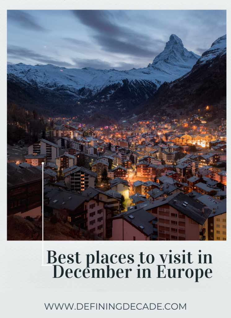 best places to visit in december in europe