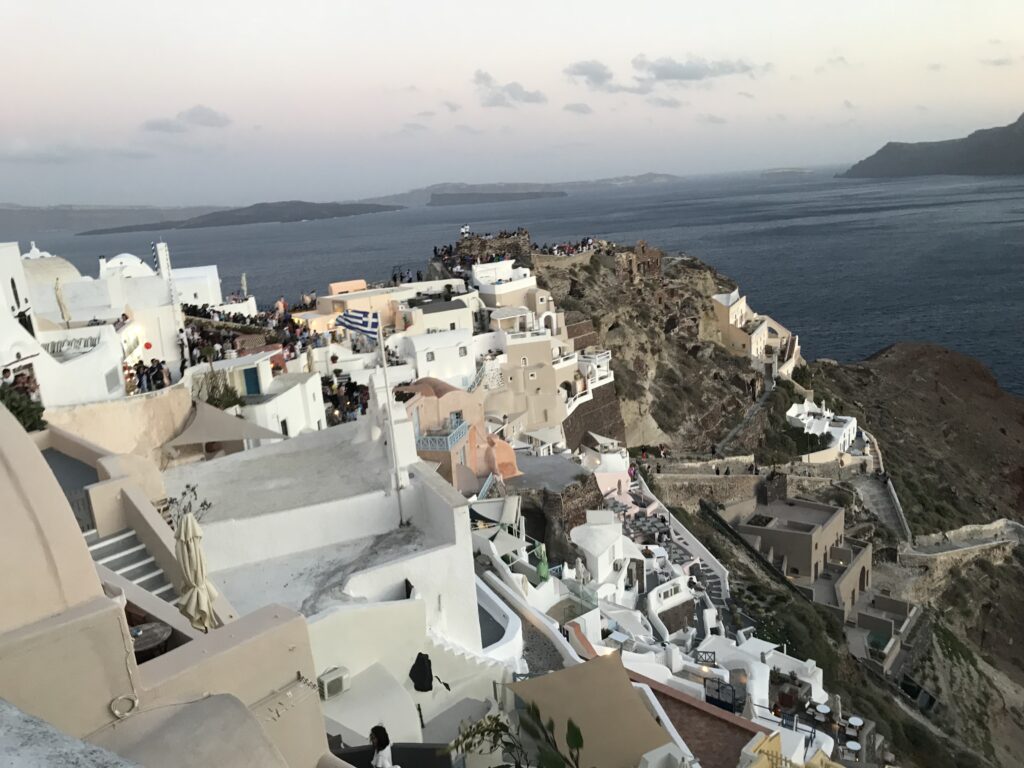 dream destination ideas include Santorini Greece