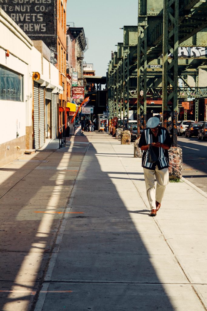 Walking along the streets in Brooklyn is a safe and vibrant place