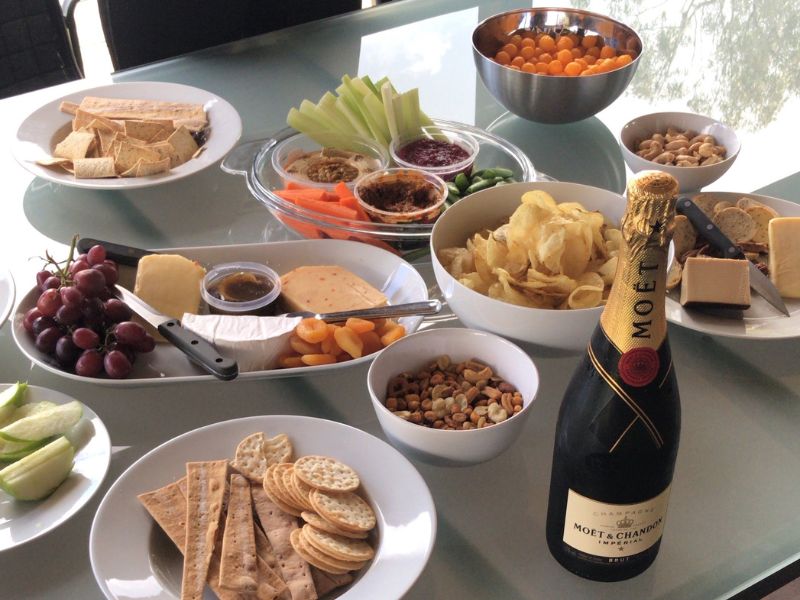 mclaren vale accommodation is the perfect place to unwind with a cheese platter and champagne