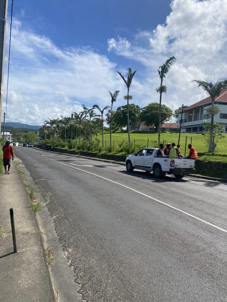 Exploring the streets of Port Vila in Vanuatu on a day tour