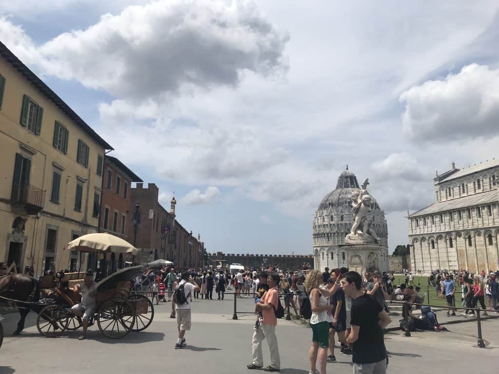 Walking is the best way to get around Pisa on day trip as the city is very walkable