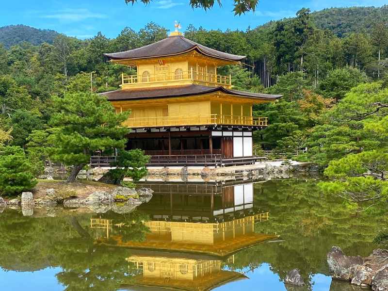 Kinkaku-ji temple in Kyoto is one of the most beautiful temples in Japan