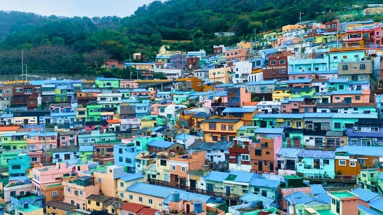 Views of Gamcheon Culture Village In Winter