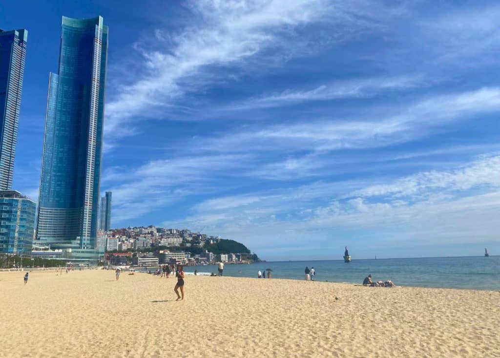 Haeunde beach is a must visit in winter